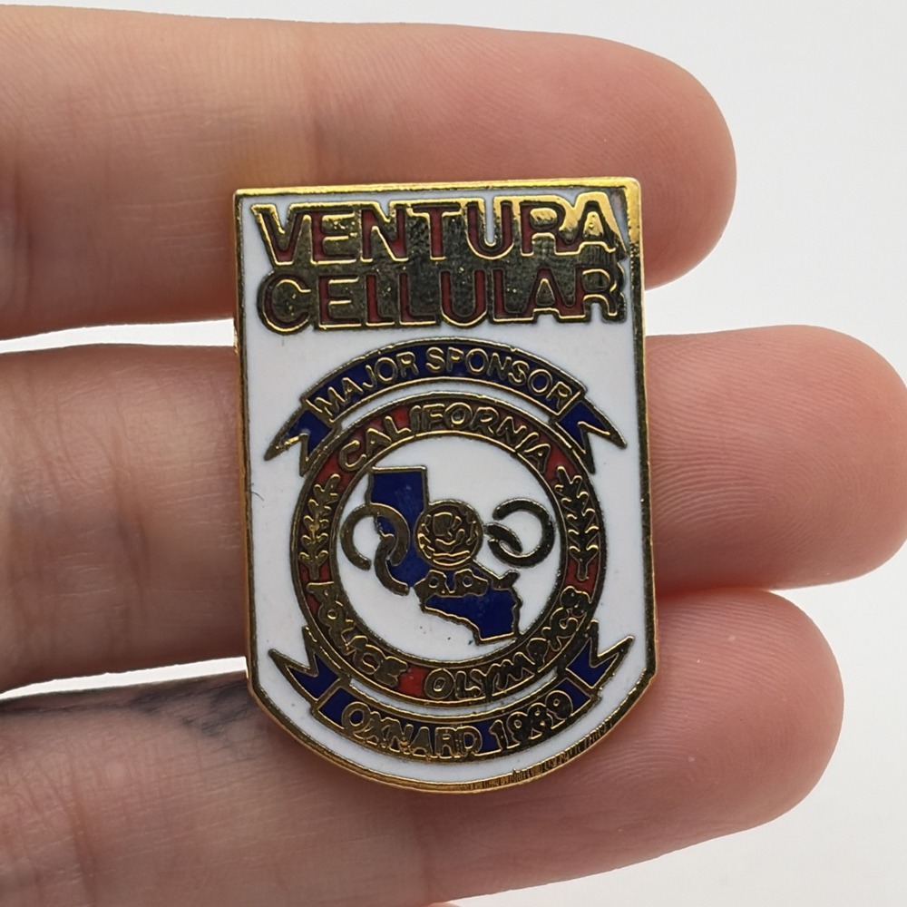 1989 Oxnard California Police Olympics Ventura Cellular Sponsor Lapel Hat Pin